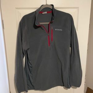 Men’s Columbia Gray fleece 1/4 zip Size M